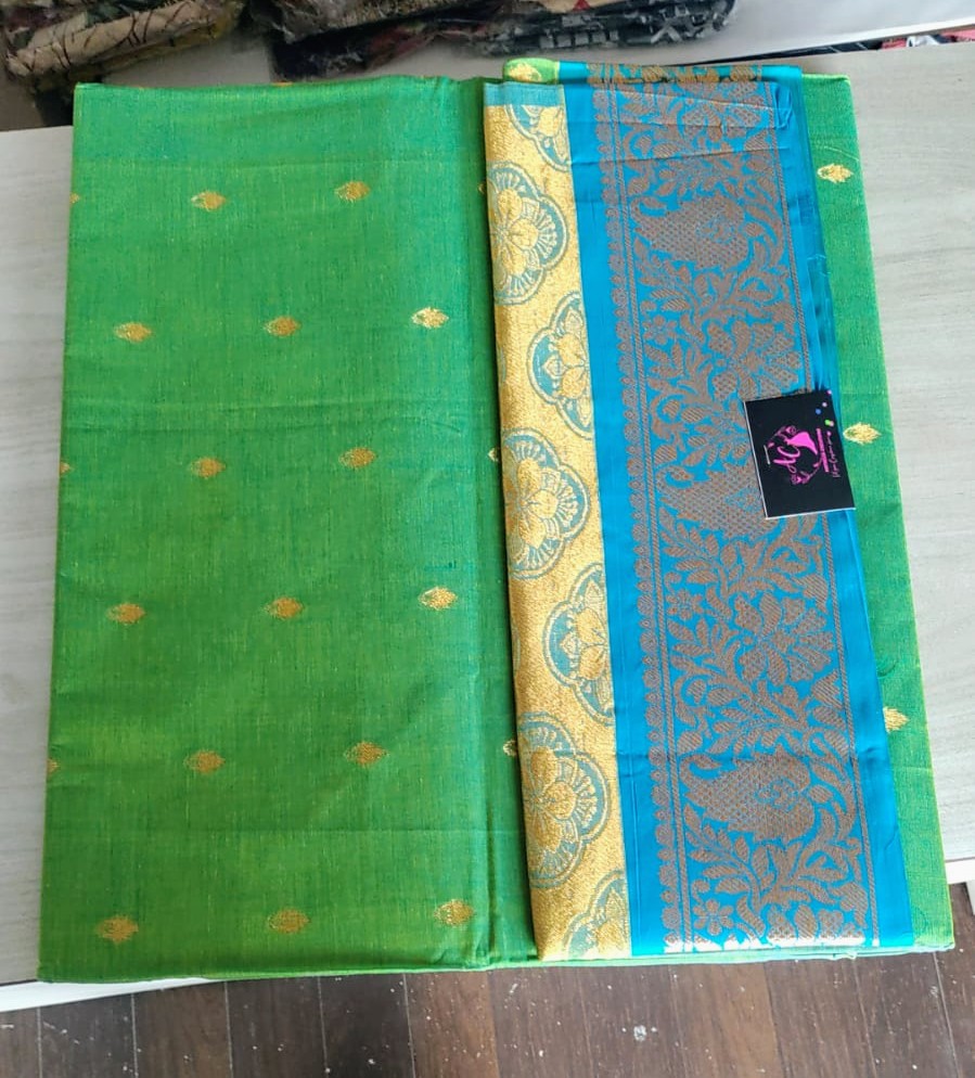Venkatagiri Cotton by Cotton Saree with Rich Pattu Pallu