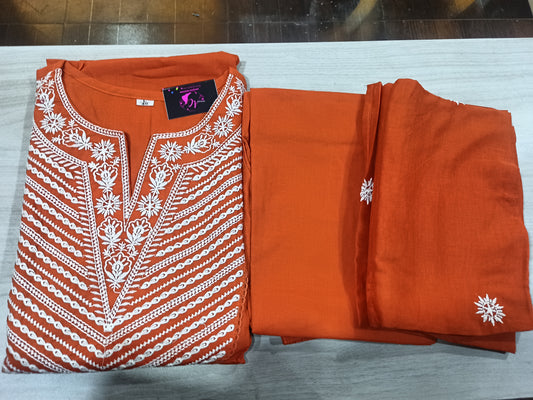 Elegant Kurta Pant with dupatta 100% Cotton