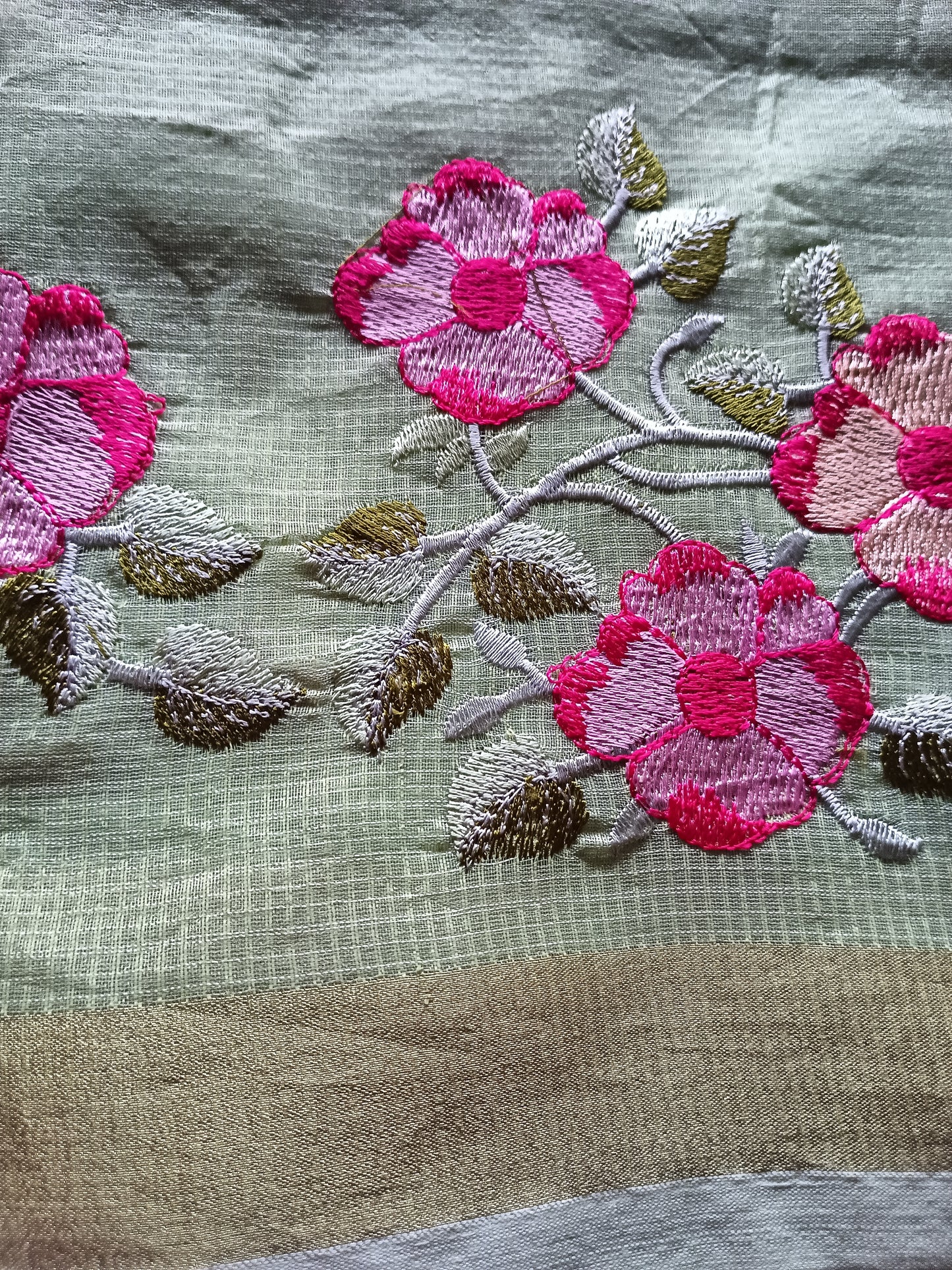 Kota Cotton Embroidered Sarees