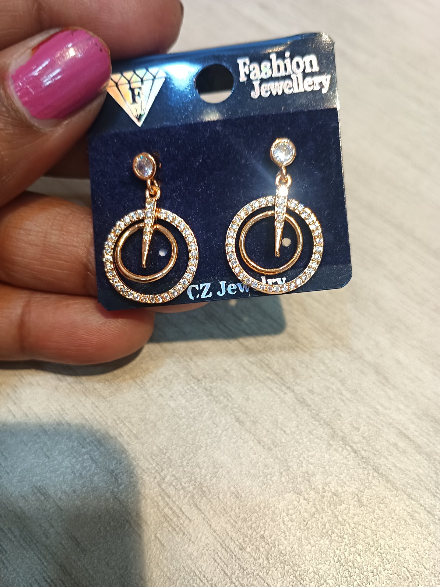 Anti Tarnish Fancy Loving Earrings hoop