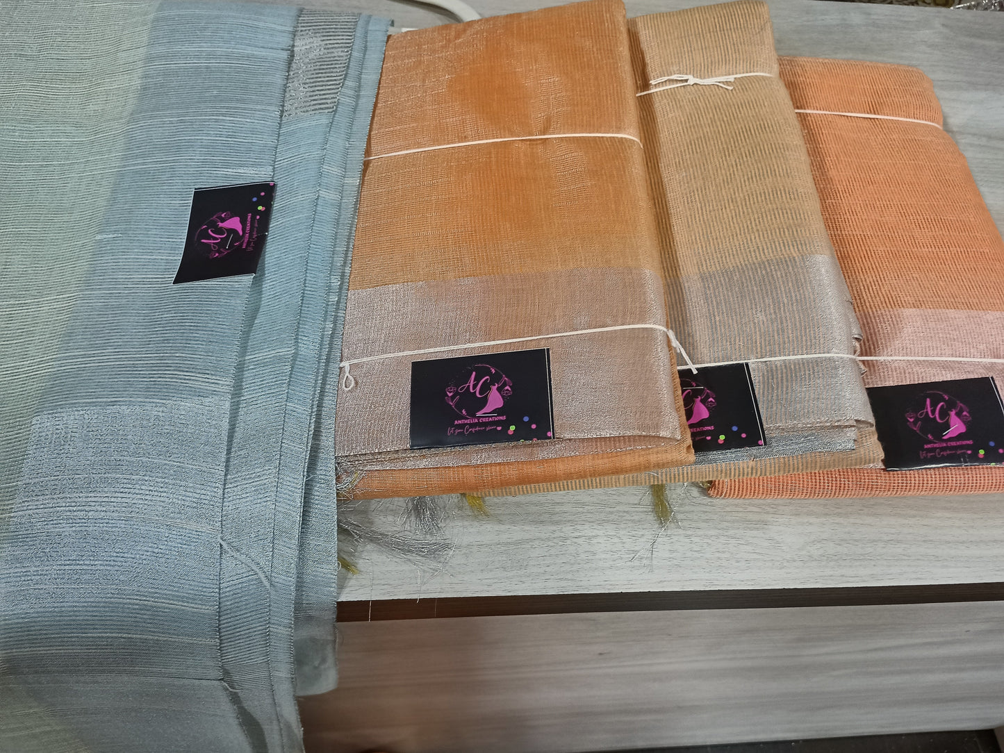 Fancy Cotton Jari weaving Sarees ACS003