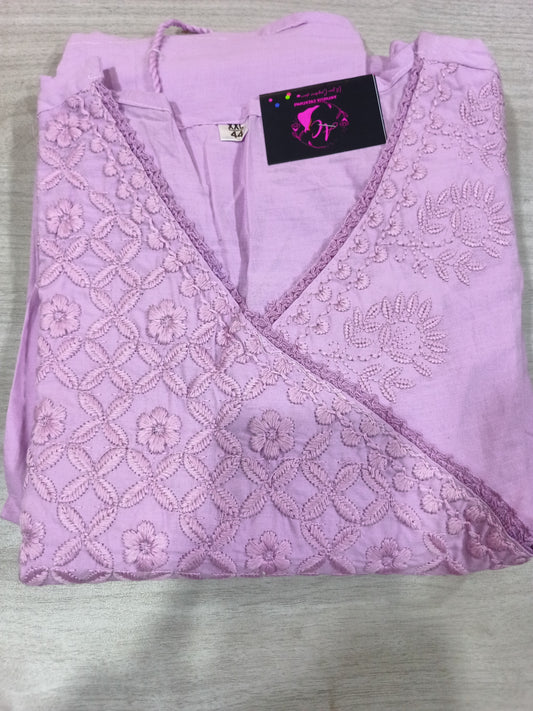 Elegant Cotton Cord Set in Pink & Yellow