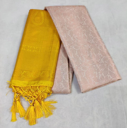 Kubera Pattu Silk Saree Rich Pallu & Brocade Kubera Silk Blouse