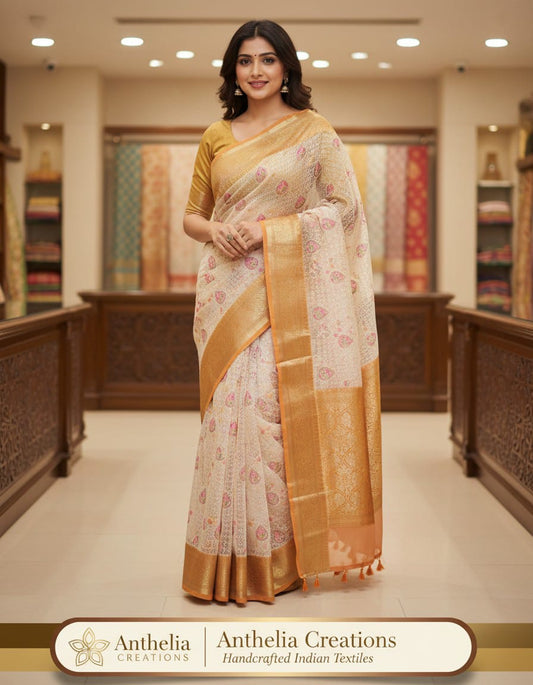 Pure Kanjivaram Pattu Saree with Embroidery