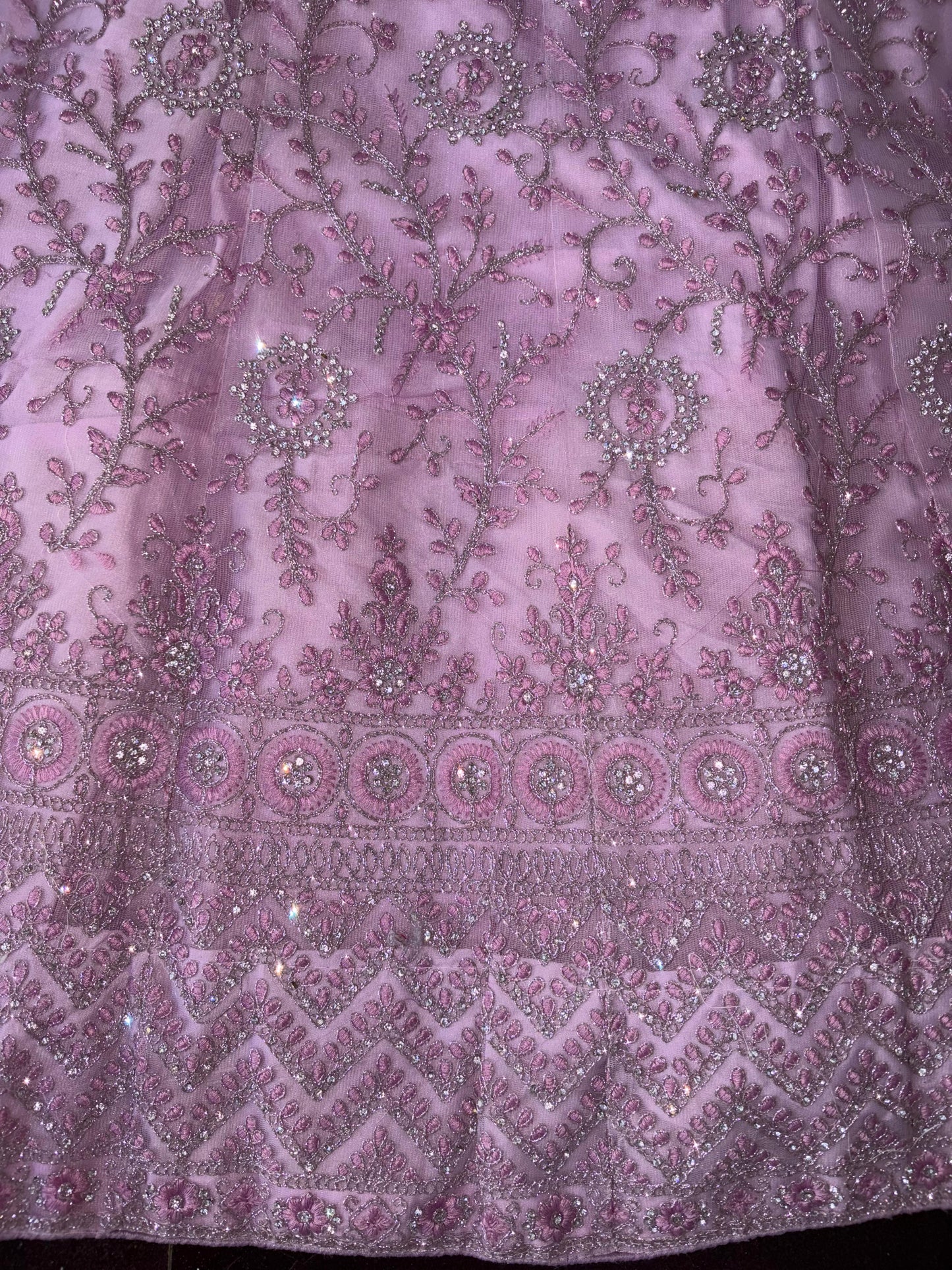 Embroidered Bridal Lehenga Set Pink Colour