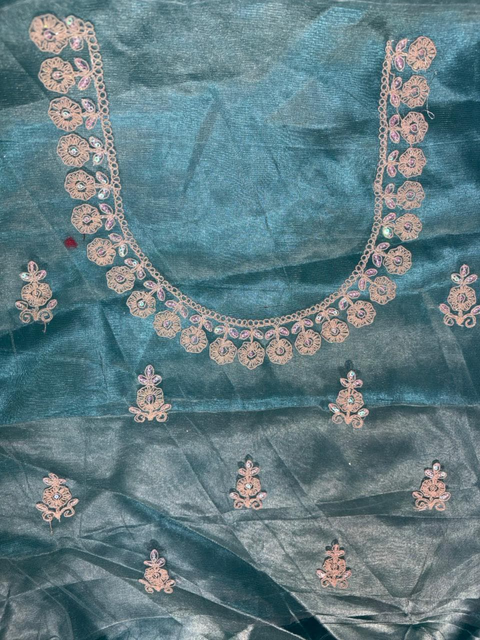 Embroidered Bridal Lehenga Set  Teal Colour