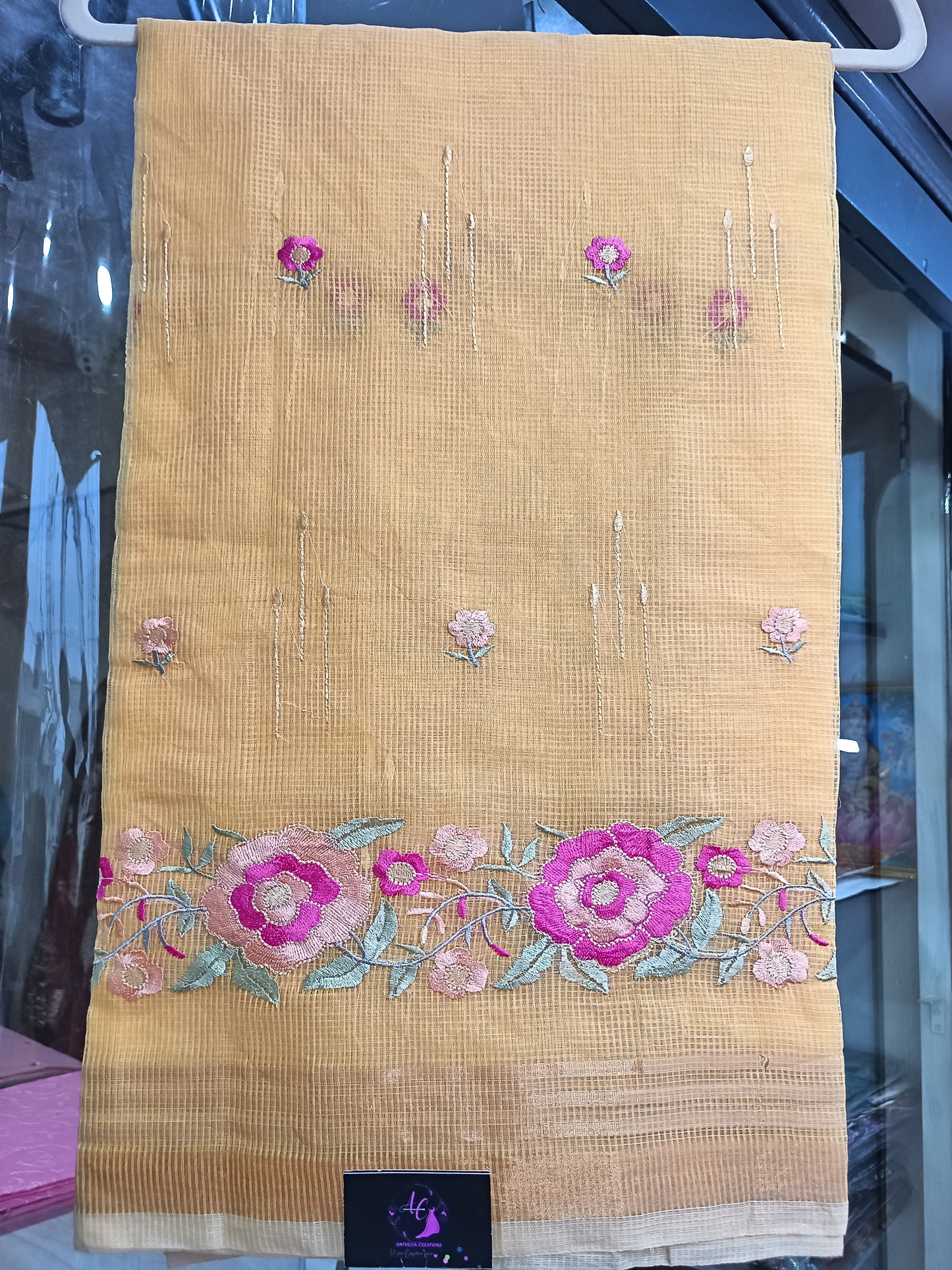Kota Cotton Embroidered Sarees ACS004