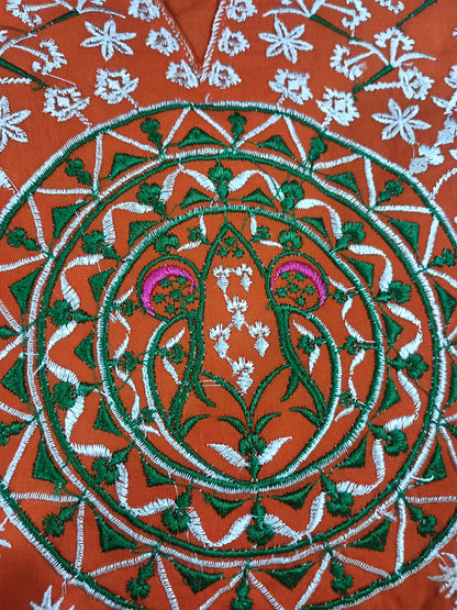 Elegant Embroidered Kurta Pant with dupatta 100% Cotton