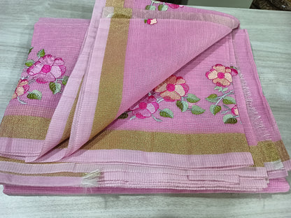 Kota Cotton Embroidered Sarees ACS004