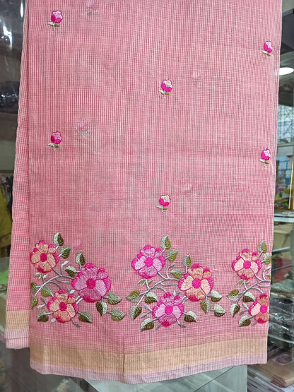 Kota Cotton Embroidered Sarees ACS004