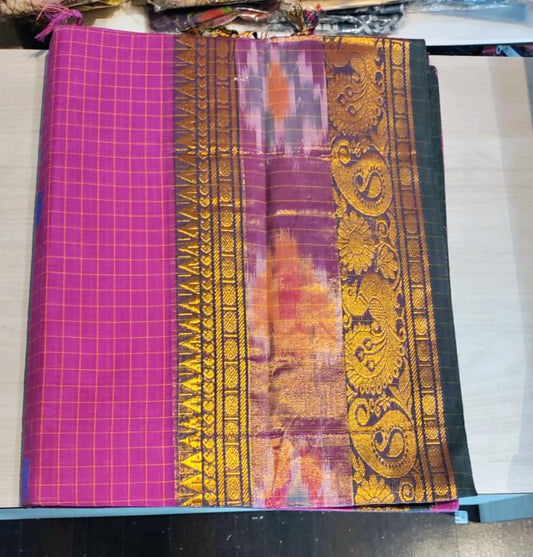Venkatagiri Cotton by Cotton Saree with Pochampally weave