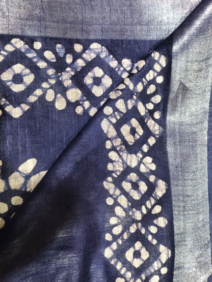 Lenin Cotton Sarees with block painting