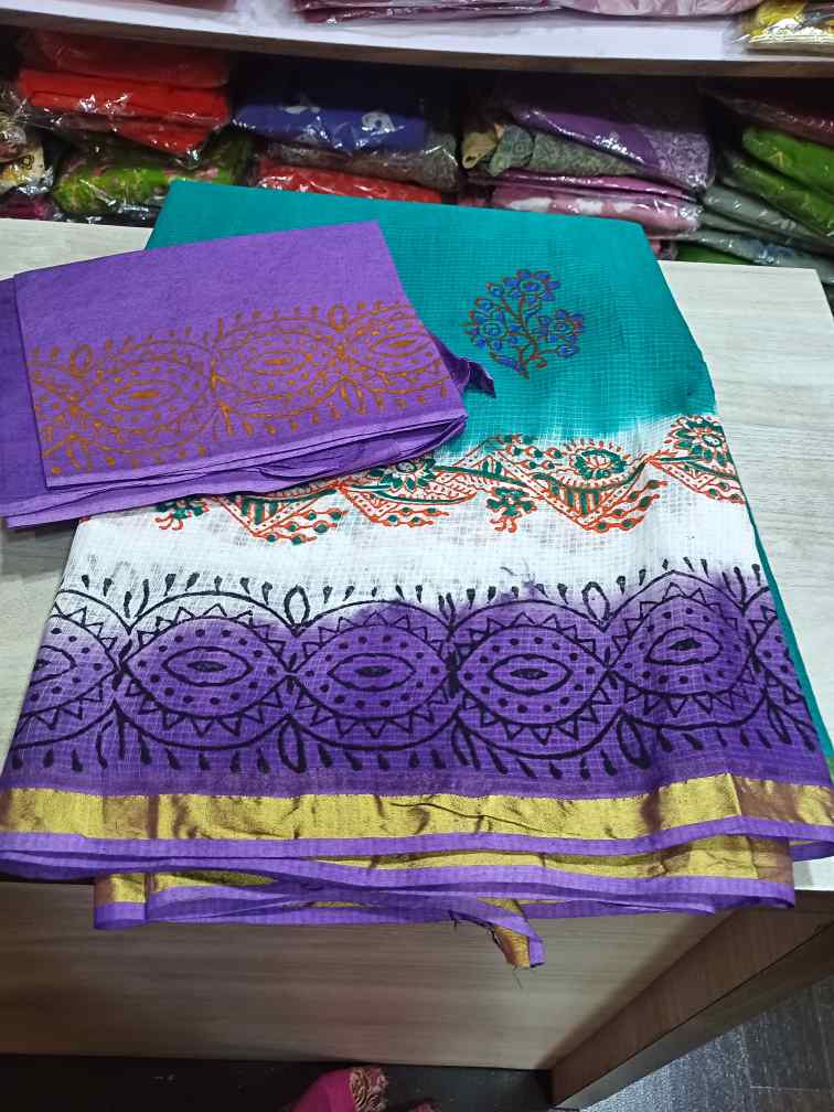 Beautiful Kota Cotton Screen Printed Sarees | Lightweight & Elegant | Anthelia Creations