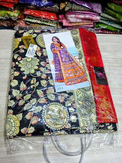 Maheshwari Silk Saree with Kalamkari Prints