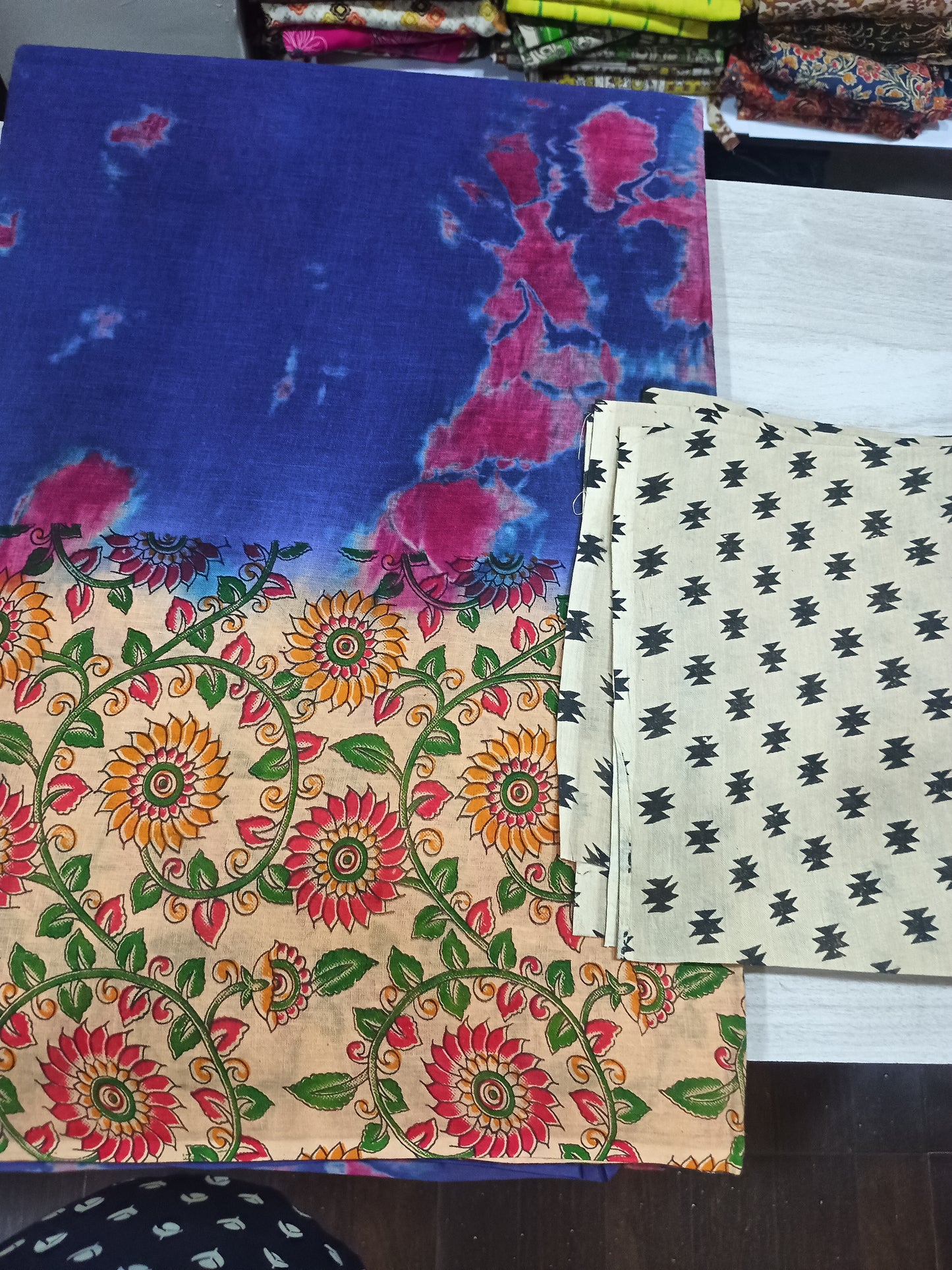 Pure Cotton Shibori Dyed Sarees