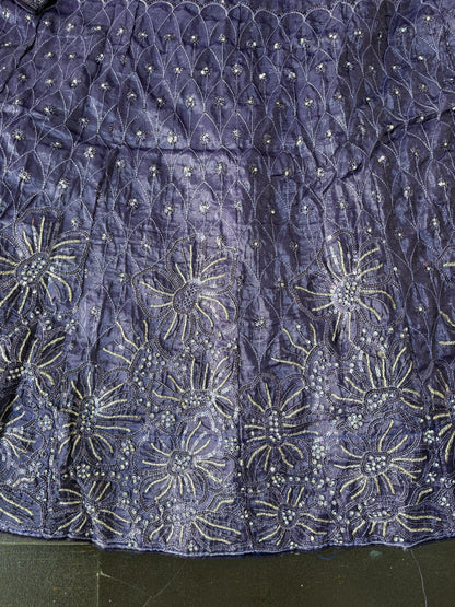 Lavender Embroidered Bridal Lehenga Set