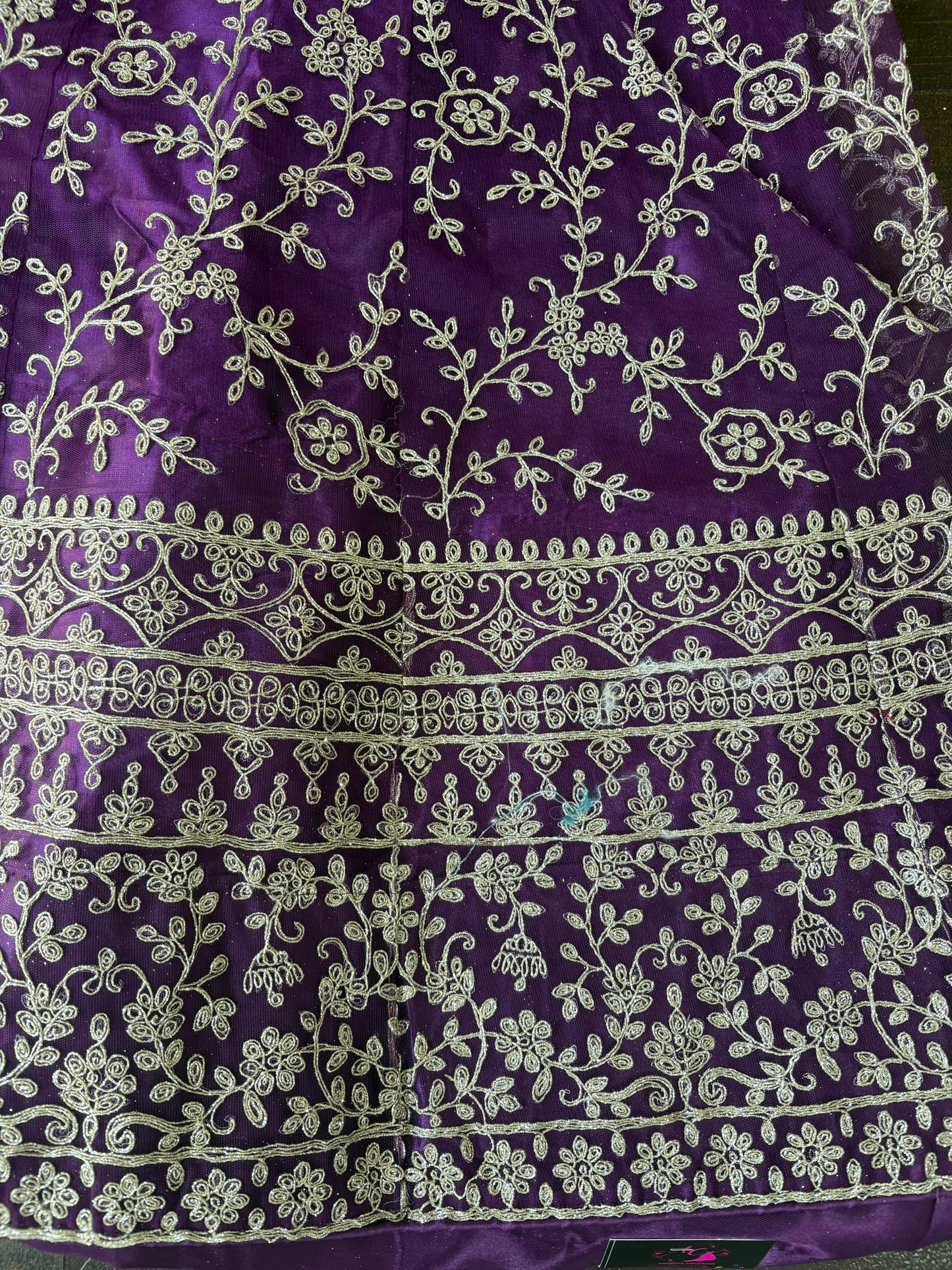 Purple Embroidered Bridal Lehenga Set