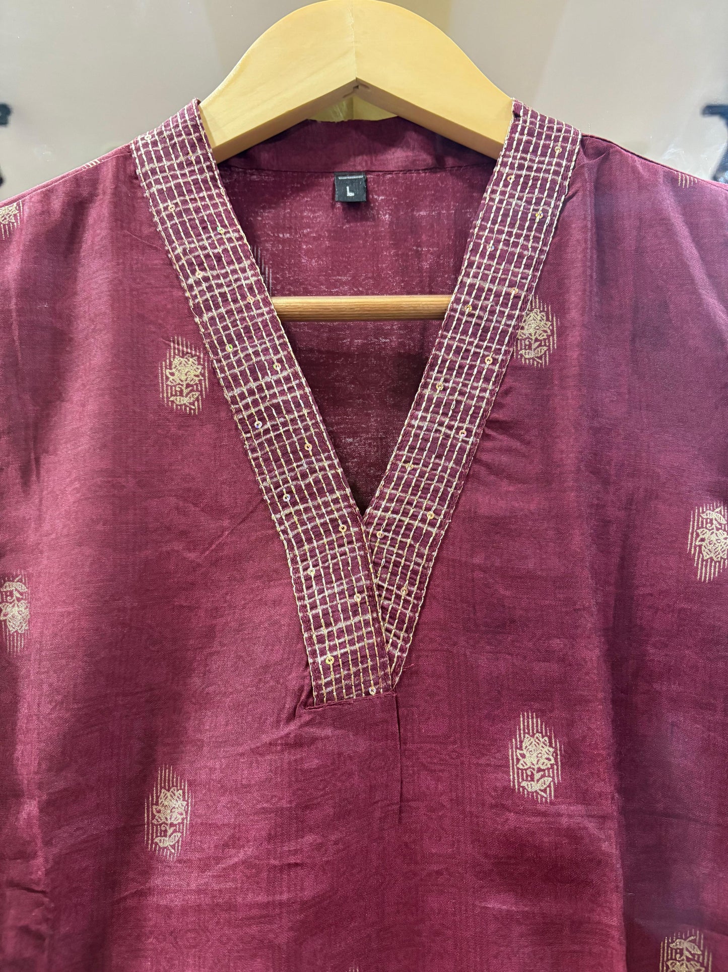 Elegant Kurta Pant with dupatta Heavy Rayon Maroon Colour