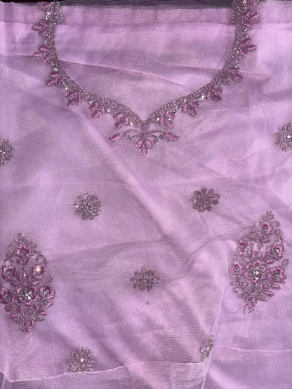 Embroidered Bridal Lehenga Set Pink Colour