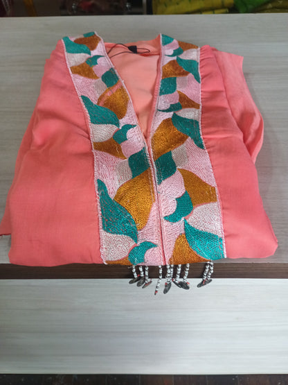 Elegant Peach Kurta Pant with dupatta