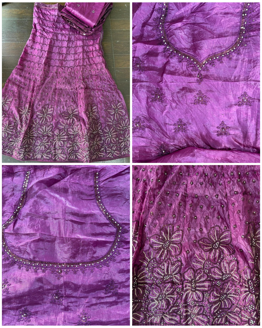 Purple Embroidered Bridal Lehenga Set