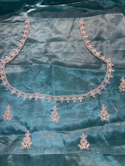 Embroidered Bridal Lehenga Set  Teal Colour