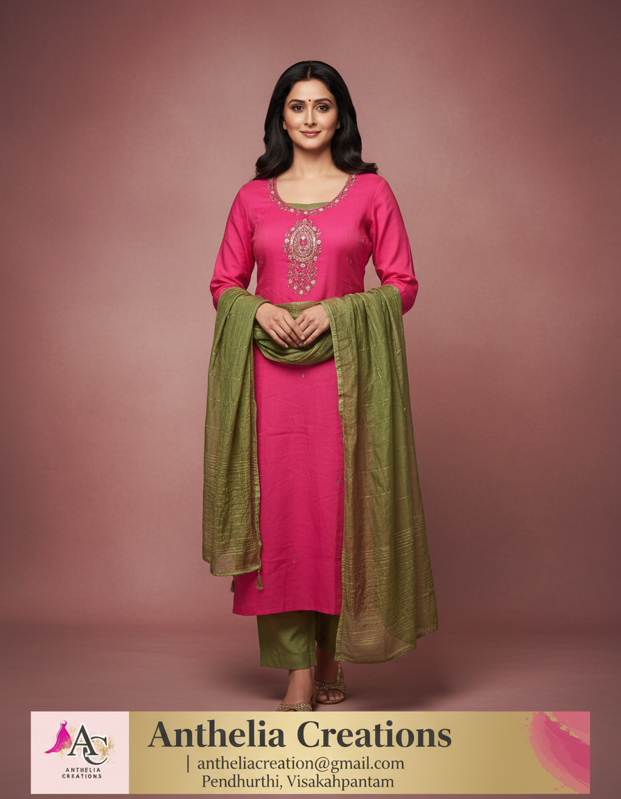 Elegant Pink Kurta Pant with dupatta