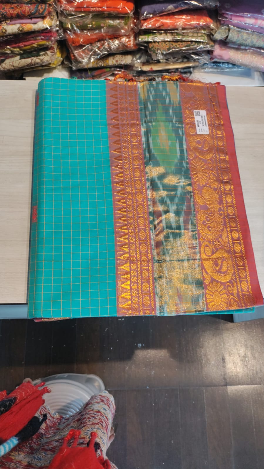 Venkatagiri Cotton by Cotton Saree with Pochampally weave