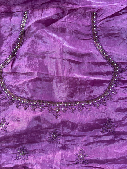 Purple Embroidered Bridal Lehenga Set