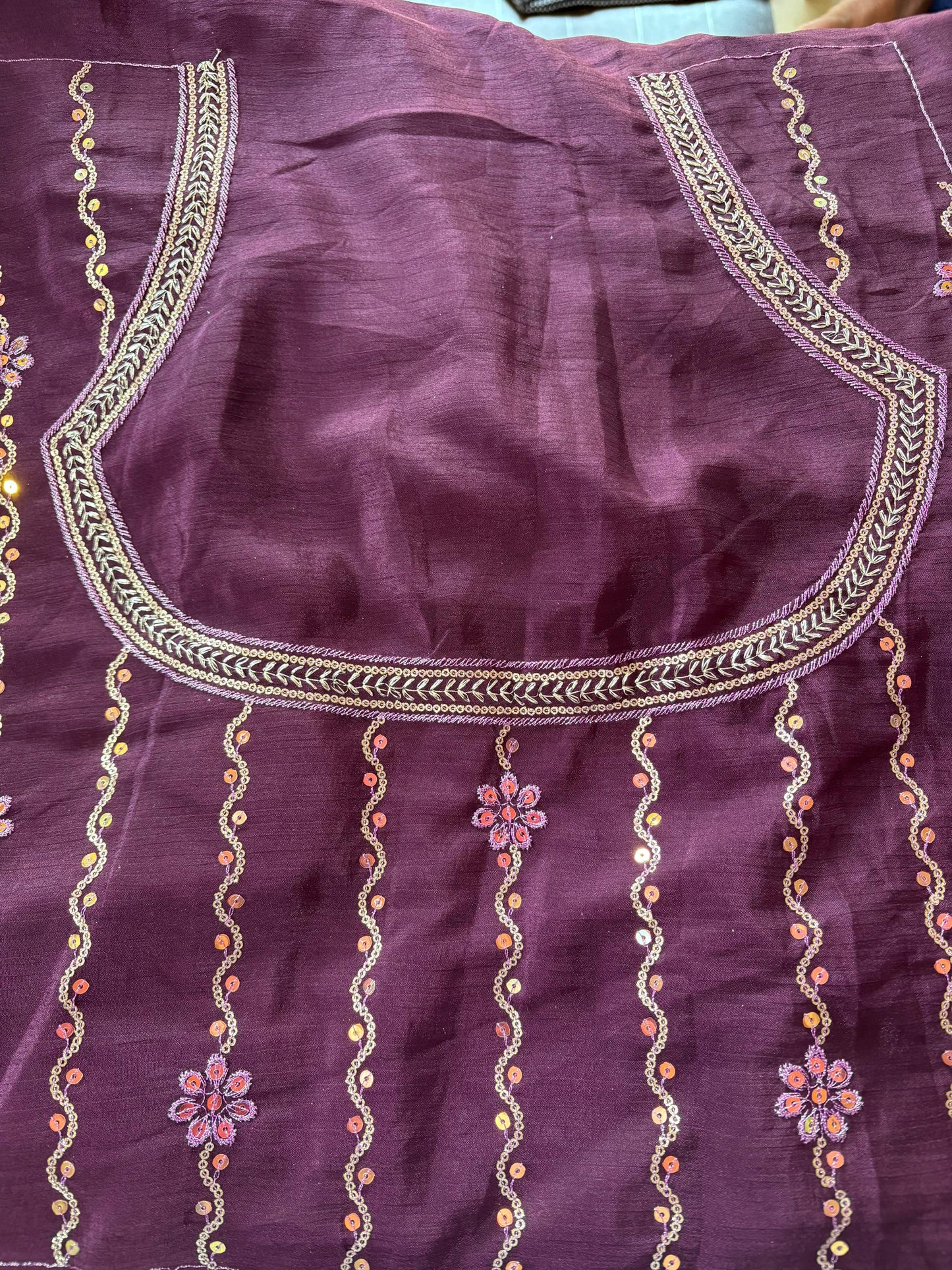 Pink Dual Tone Embroidered Bridal Lehenga Set