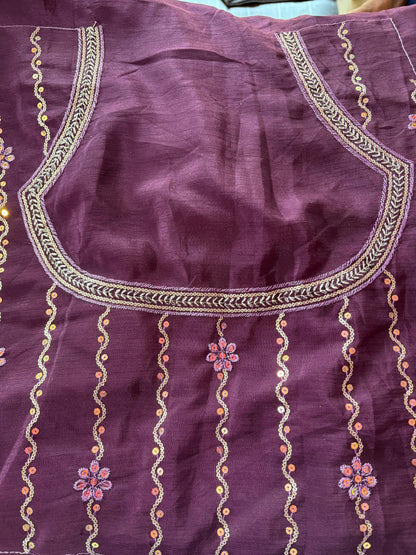 Pink Dual Tone Embroidered Bridal Lehenga Set