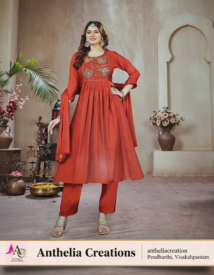 Mul Chanderi Kurta Pant Set with Dupatta