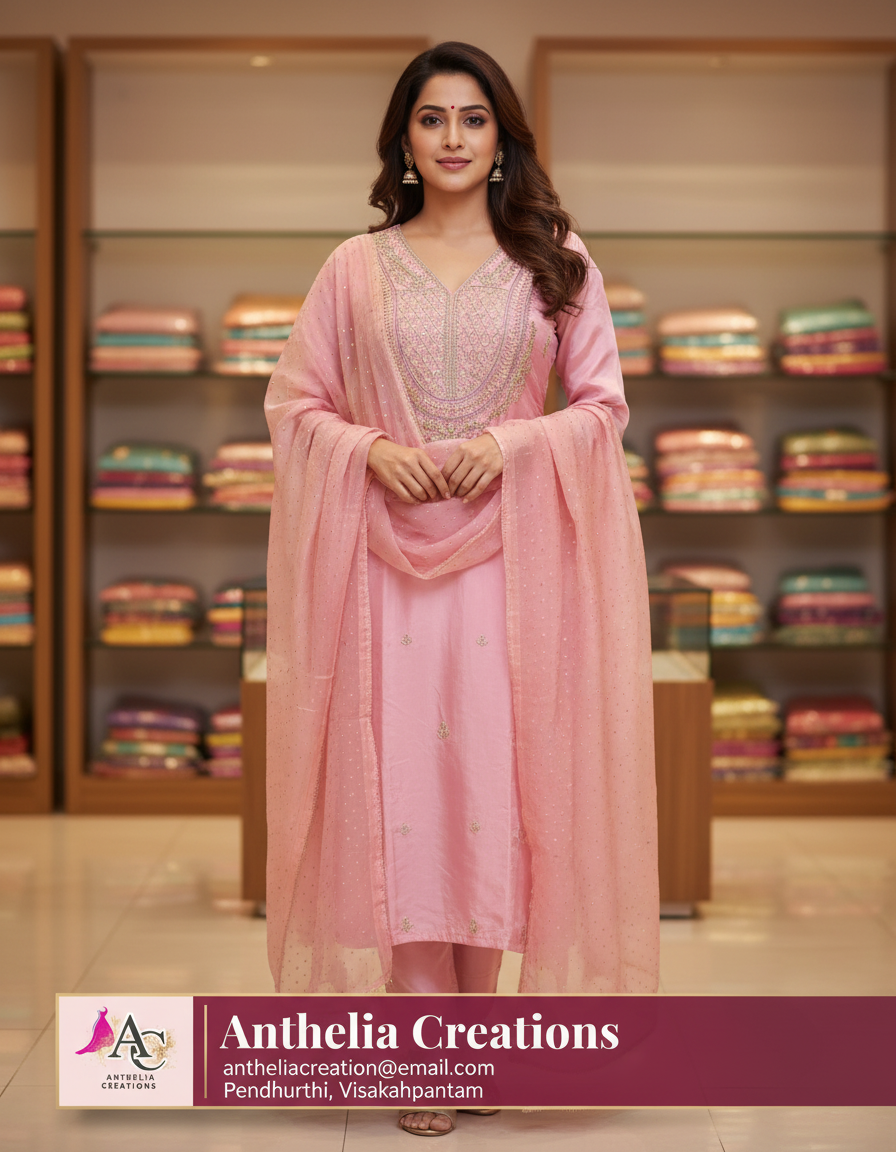 Elegant Peach Kurta Pant with dupatta
