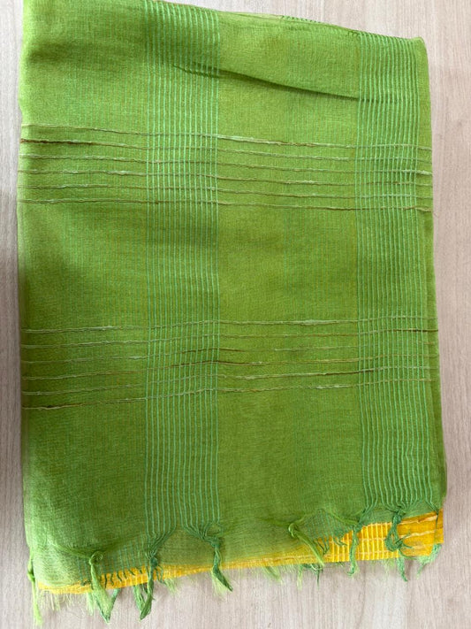 Gichha Organza Net Saree Green | Lightweight Designer Party Wear Saree for Women