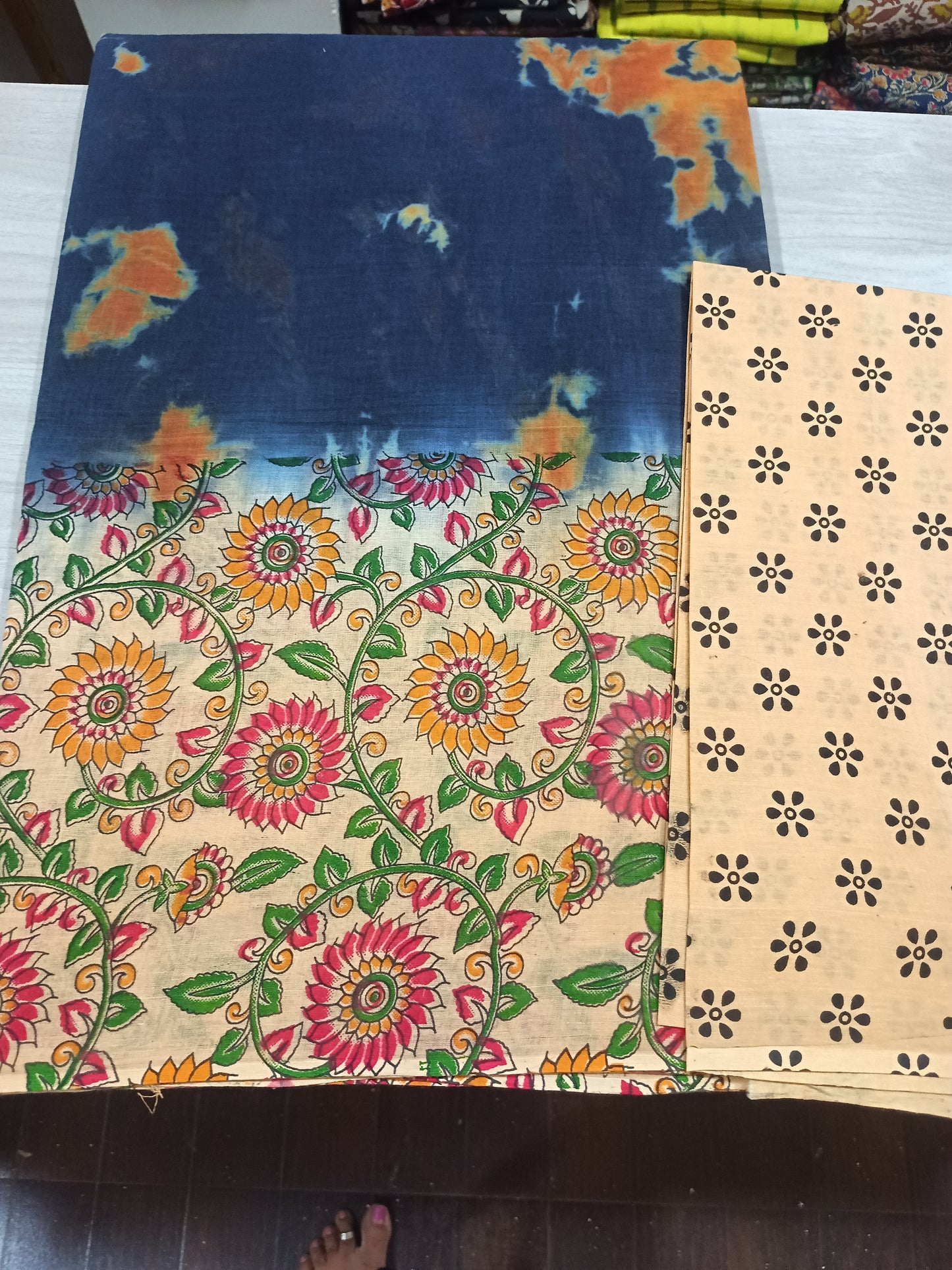 Pure Cotton Shibori Dyed Sarees