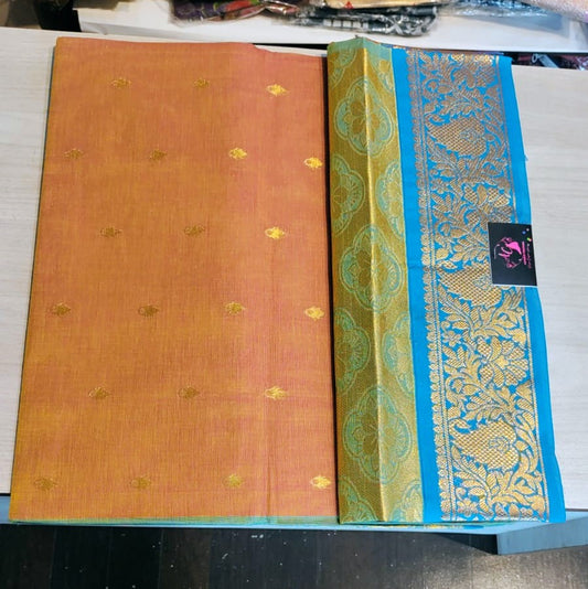 Venkatagiri Cotton by Cotton Saree with Rich Pattu Pallu