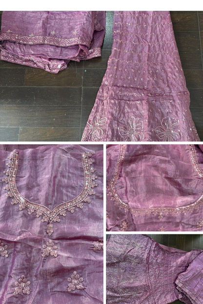 LavenderEmbroidered Bridal Lehenga Set