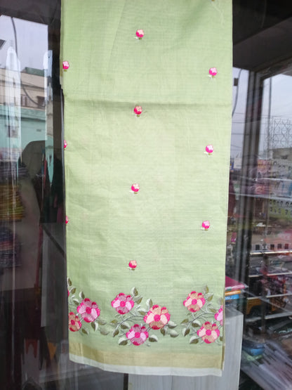 Kota Cotton Embroidered Sarees