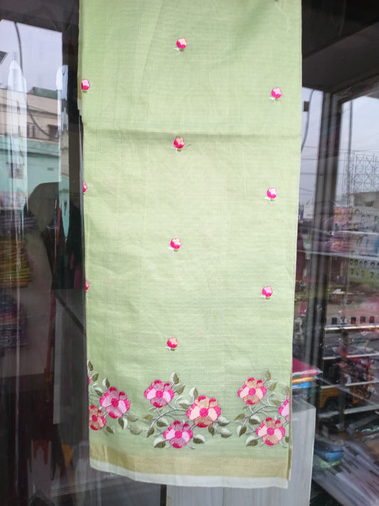Kota Cotton Embroidered Sarees ACS004