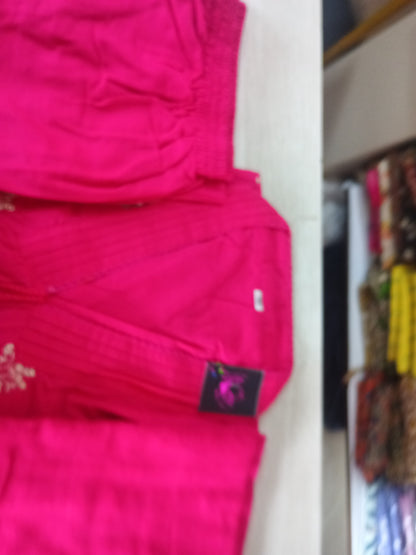 Elegant Pink Kurta Pant with dupatta 100% Cotton