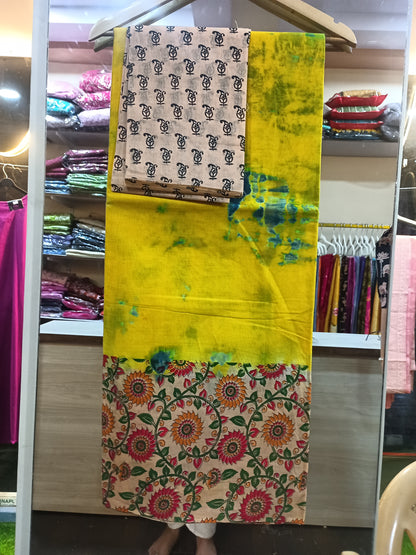 Pure Cotton Shibori Dyed Sarees