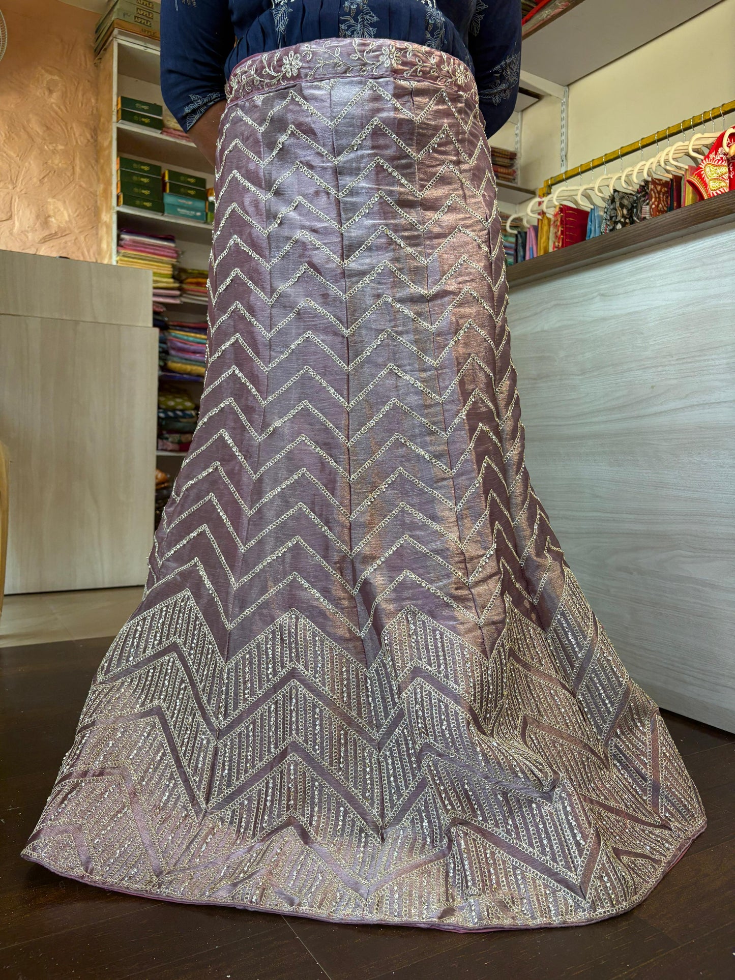 Light Onion Pink Embroidered Bridal Lehenga Set