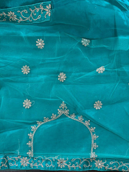 Peacock Green Embroidered Bridal Lehenga Set
