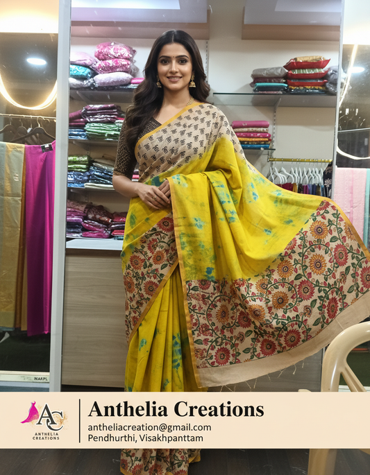 Pure Cotton Shibori Dyed Sarees