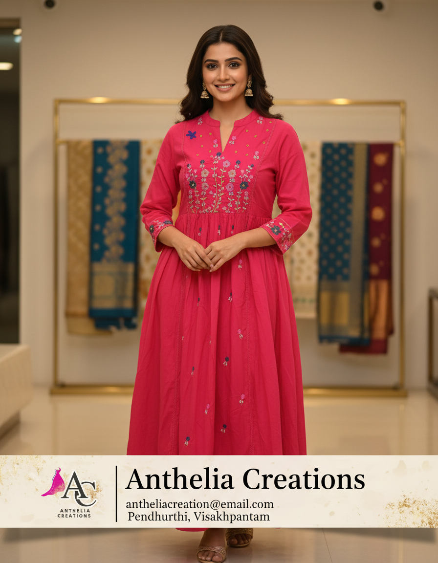 Elegant Pink Kurta Pant with dupatta 100% Cotton