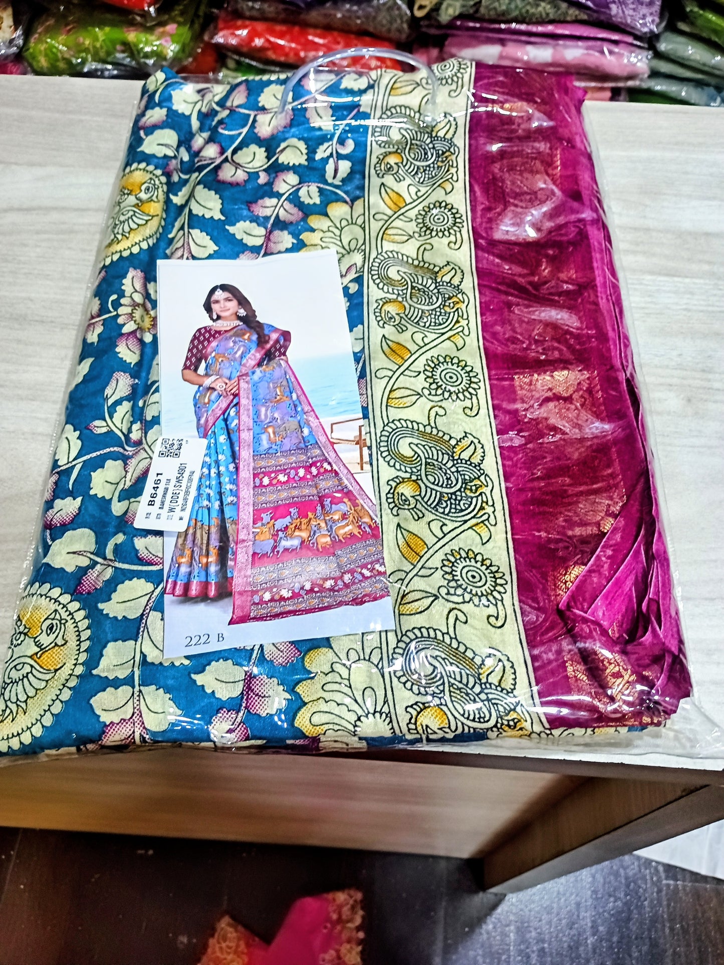 Maheshwari Silk Saree with Kalamkari Prints