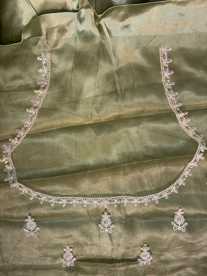 Embroidered Bridal Lehenga Set Green Colour