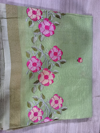 Kota Cotton Embroidered Sarees ACS004