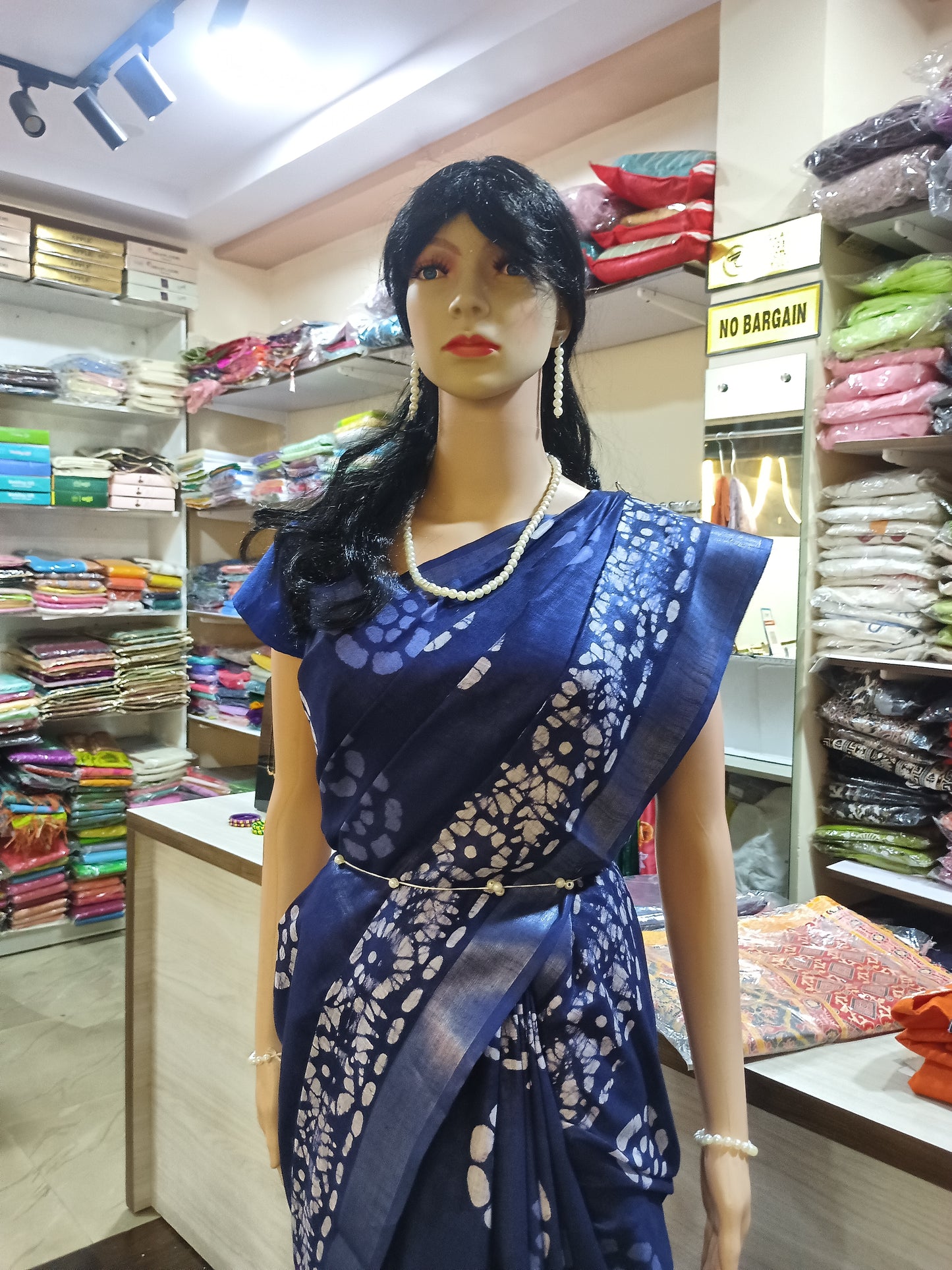Lenin Cotton Sarees with block painting