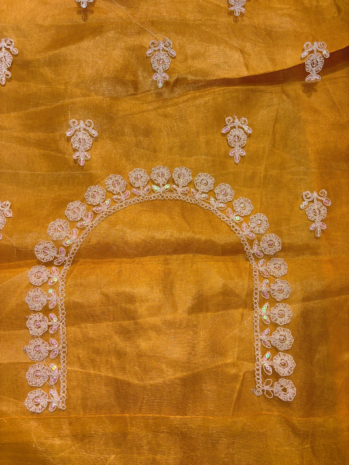 Embroidered Bridal Lehenga Set Yellow Colour